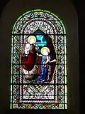 Vitrail signé G.P. Dagrand Bordeaux (en bas à gauche) Anno domini 1887 (en bas à droite)
