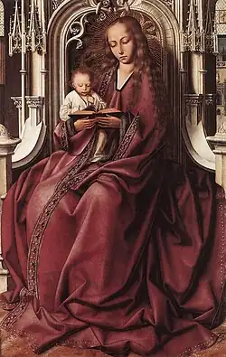 Quentin Massys, Vierge à l'enfant, huile sur panneau, vers 1495, Musées royaux des Beaux-Arts de Belgique.