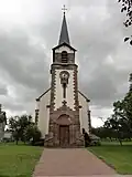 Vue de la route de l'église
