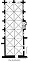 Plan des masses du réfectoire des moines après sa reconstruction.