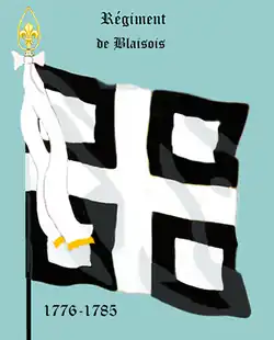 Drapeau du régiment de Blaisois de 1776 à 1785