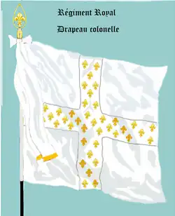 Drapeau Colonel du régiment Royal.