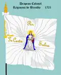 drapeau colonel du régiment de Brendle de 1701 à 1738
