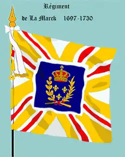 régiment de La Mark de 1697 à 1730.
