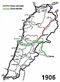 Le réseau en 1906