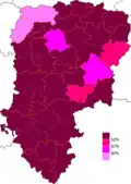 Résultats électoraux du Cartel des gauches au premier tour par canton.