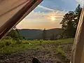 Camping au sommet.