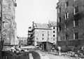 Travaux de construction rue Falugatan en 1925.