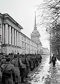 Troupes soviétiques à l'entraînement, Léningrad, 9 octobre 1941.