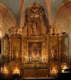 Le retable de l'Assomption de Marie, image originale en haute définition (classé au titre objet des monuments historiques).