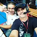 Outail Aouij et Rabii Bhouri lors de la finale du championnat d'Afrique masculin de basket-ball 2017.