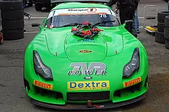 TVR Sagaris Racing Supersport après sa victoire de la GT Cup à Oulton Park, Grande Bretagne