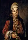 Portrait de Chajka (en), Juive de Żwaniec, par Kr. Radziwiłłowski (1781)