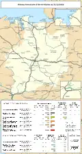 Réseau ferroviaire en 1950, avec uniquement la liaison commerciale jusqu'à Vitré