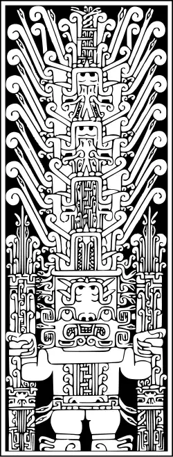 Dessin de la stèle