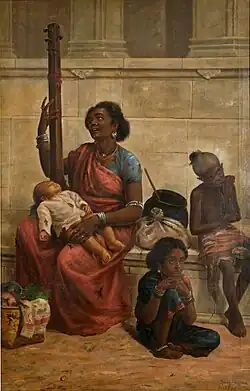 Gypsies, par Ravi Varmâ, 1893.