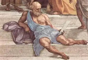 Diogène, détail de L'École d'AthènesRaphaël
