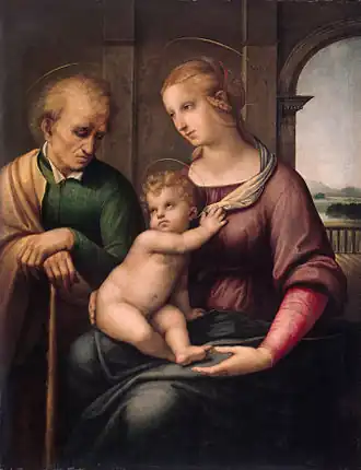 La Vierge à l'Enfant et saint Joseph imberbe, Raphaël, 1506, musée de l'Ermitage