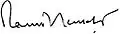 Signature de Rauf Denktaş