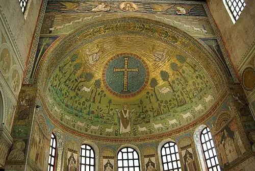 Détails de la  mosaïque de l'abside, Saint-Apollinaire-en-Classe