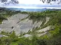 Vue d'ensemble des ravins de Corbœuf