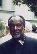 L'artiste multimédia Raymond Saunders&nbsp;(en) en 1995.