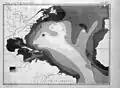 L'une des premières cartes de bathymétrie océanique, réalisée à partir des données de sondage rapportée par l'USS&nbsp;Dolphin après les années 1830.