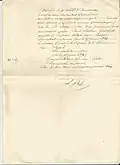 Acte de naissance reconstitué (verso)