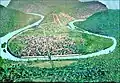 Oppidum Gaulois des Séquanes sur le site de la ville de Besançon, dans la boucle du Doubs.