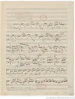Page du manuscrit.
