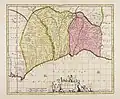 Carte des royaumes de Loango et du Kongo - Peter Schenk l'Ancien (1660 - 1718); Gerard Valck (1652 - 1726).