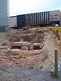 Fouilles en 2014 avec vue sur le Brühl