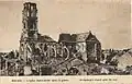 l'église Saint André endommagée par la guerre.