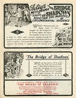 Description de l'image Release flier for THE BRIDGE OF SHADOWS, 1913 (Page 1).jpg.