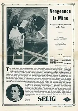 Description de l'image Release flier for VENGEANCE IS MINE, 1913.jpg.