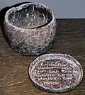 Reliquaire d'autel abandonné dans le chœur est de la cathédrale d'Essen, daté de 1054.