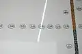 11:45 Cadran solaire négatif, Corregidora, Queretaro, Mexique : onze heures quarante cinq