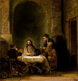 Les Pèlerins d'Emmaüs de Rembrandt Musée du Louvre