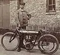 Champoiseau sur Peugeot V2 1.5L., aux Éliminatoires Françaises de la Coupe internationale du Moto-Club de France, le 10 juin 1905 (3e).