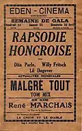 René Marchais sur une affiche de l'Eden Cinema.