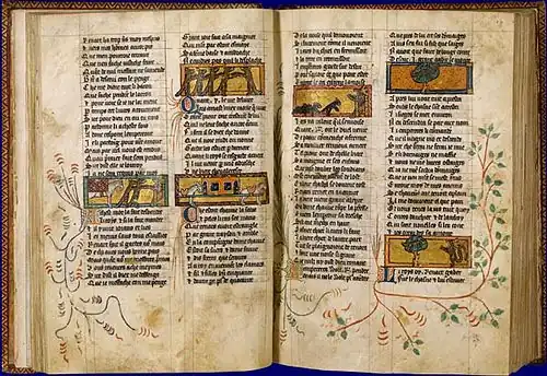 Roman de Renart, BnF (Mss.), fin XIIe siècle, Français 12584, folio 18v-19r.