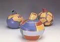 Renate Fuhry, boîtes de conserve, céramique émaillée, 1986
