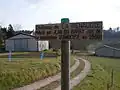 Panneau d'information sur le chemin d'accès