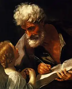 Saint Matthieu et l'Ange (1635-1640), Rome, musée du Vatican.