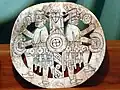 Pectoral amérindien en nacre, civilisation du Mississippi(IXe au XVIIe siècle)