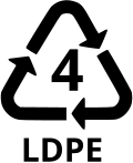 Code d'identification de la résine PEBD.