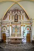 Le retable de l’église Saint-Martin.
