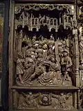 Bois polychrome et panneaux peints.