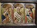 Bois polychrome et panneaux peints.