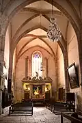 Retable majeur dans l’église abbatiale.